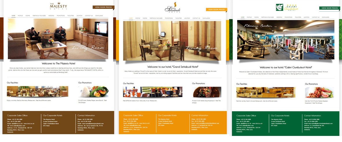 Peluncuran 3 website Hotel di Bandung