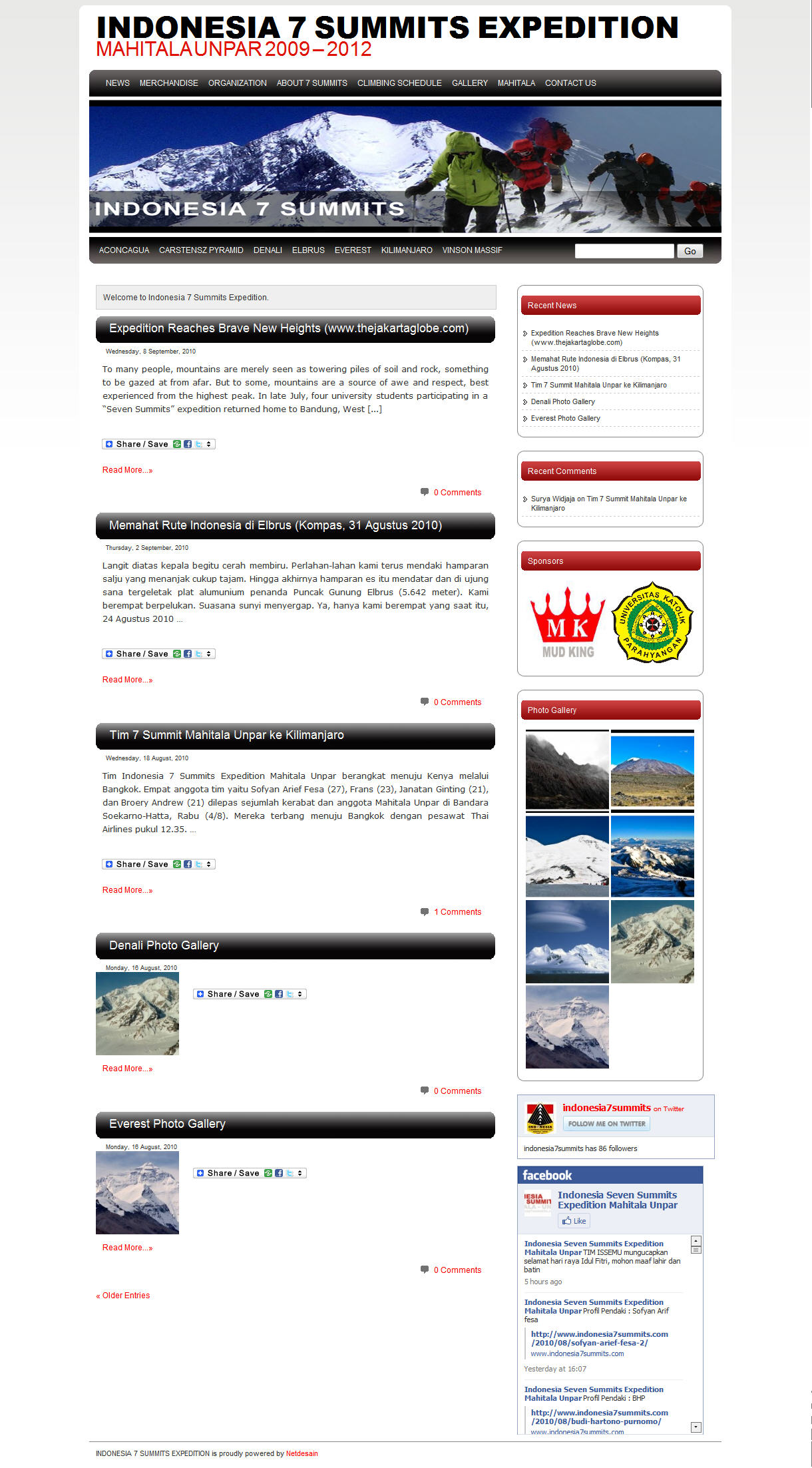 Website “Indonesia 7 Summits Expedition” Launch