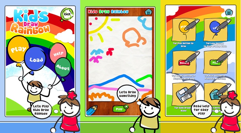 Kids Draw Rainbow