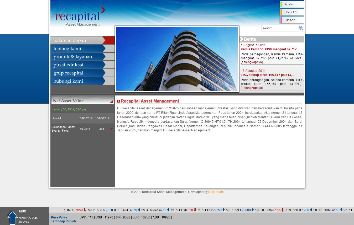 Website PT. Recapital Advisors